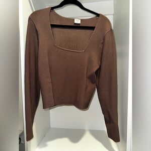 Abercrombie & Fitch light brown Ribbed Sweater